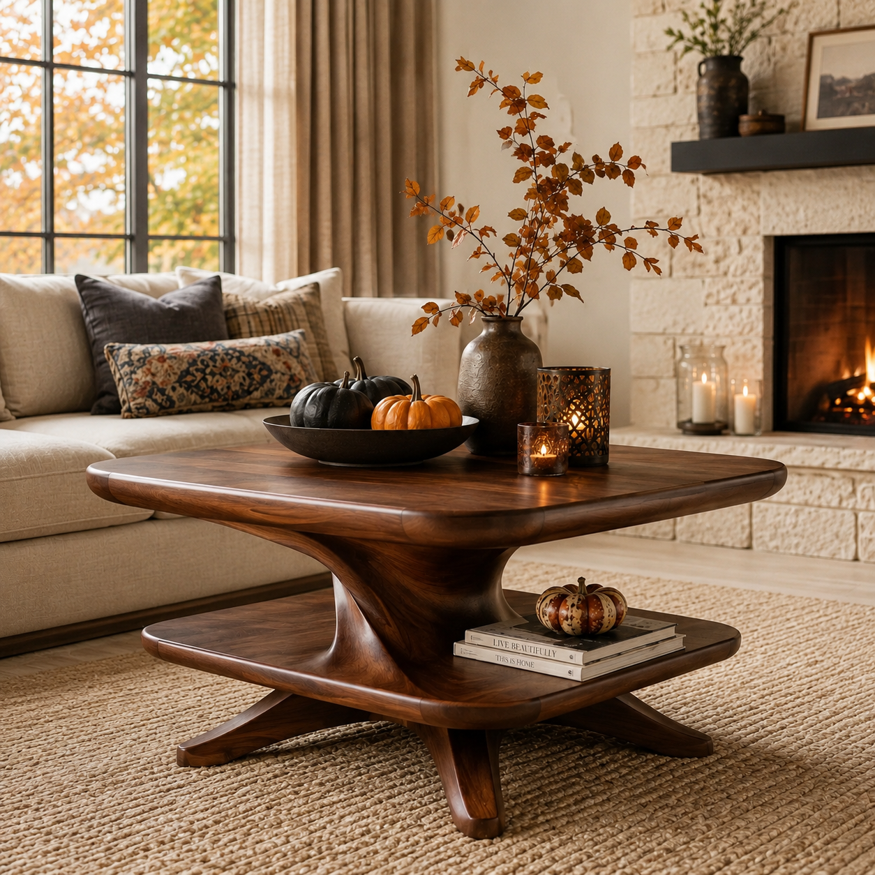 Brielle Sculpted Round Coffee Table - Design 314 - main view