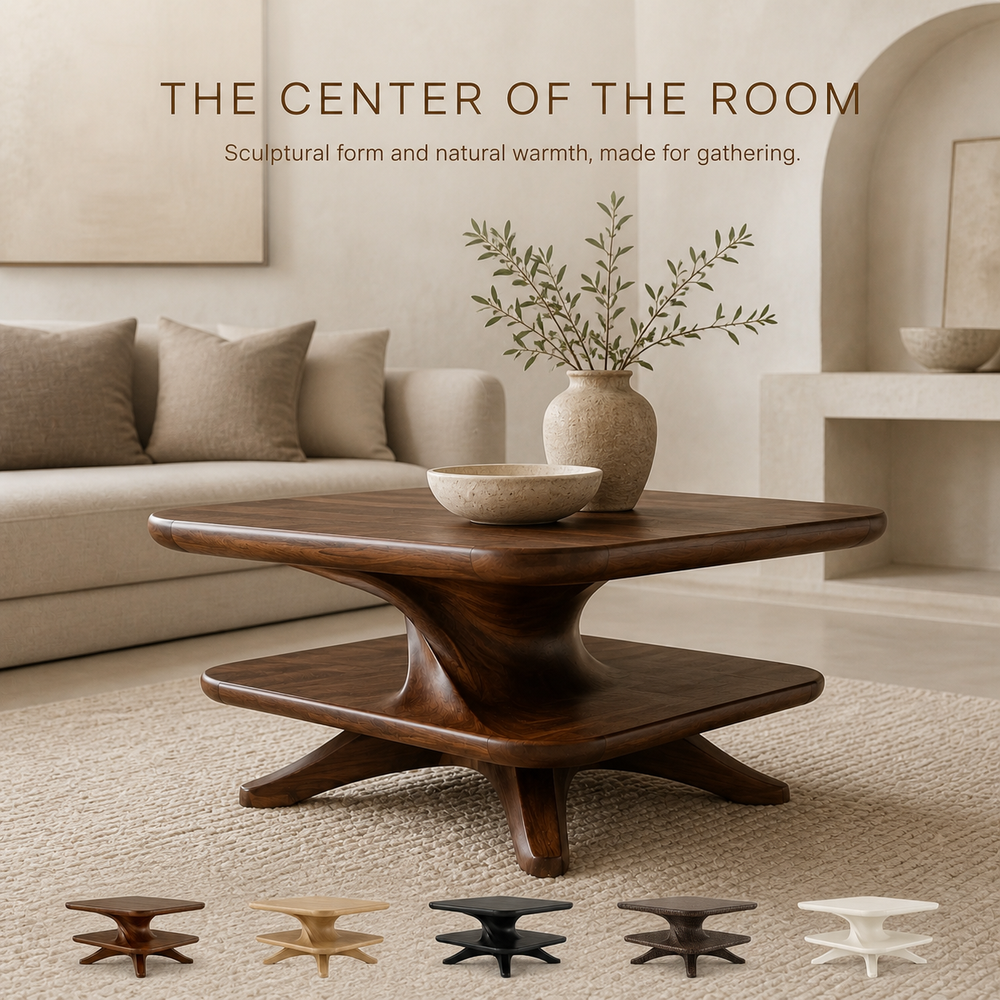 Brielle Sculpted Round Coffee Table - Design 314 - product image 02