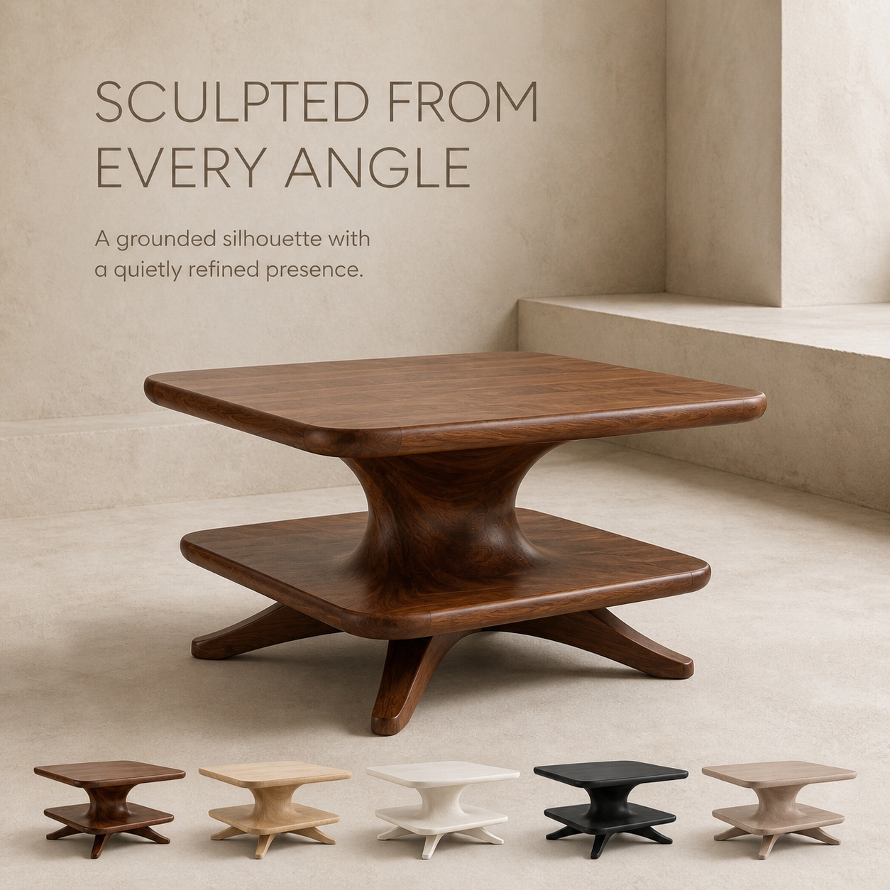 Brielle Sculpted Round Coffee Table - Design 314 - product image 03