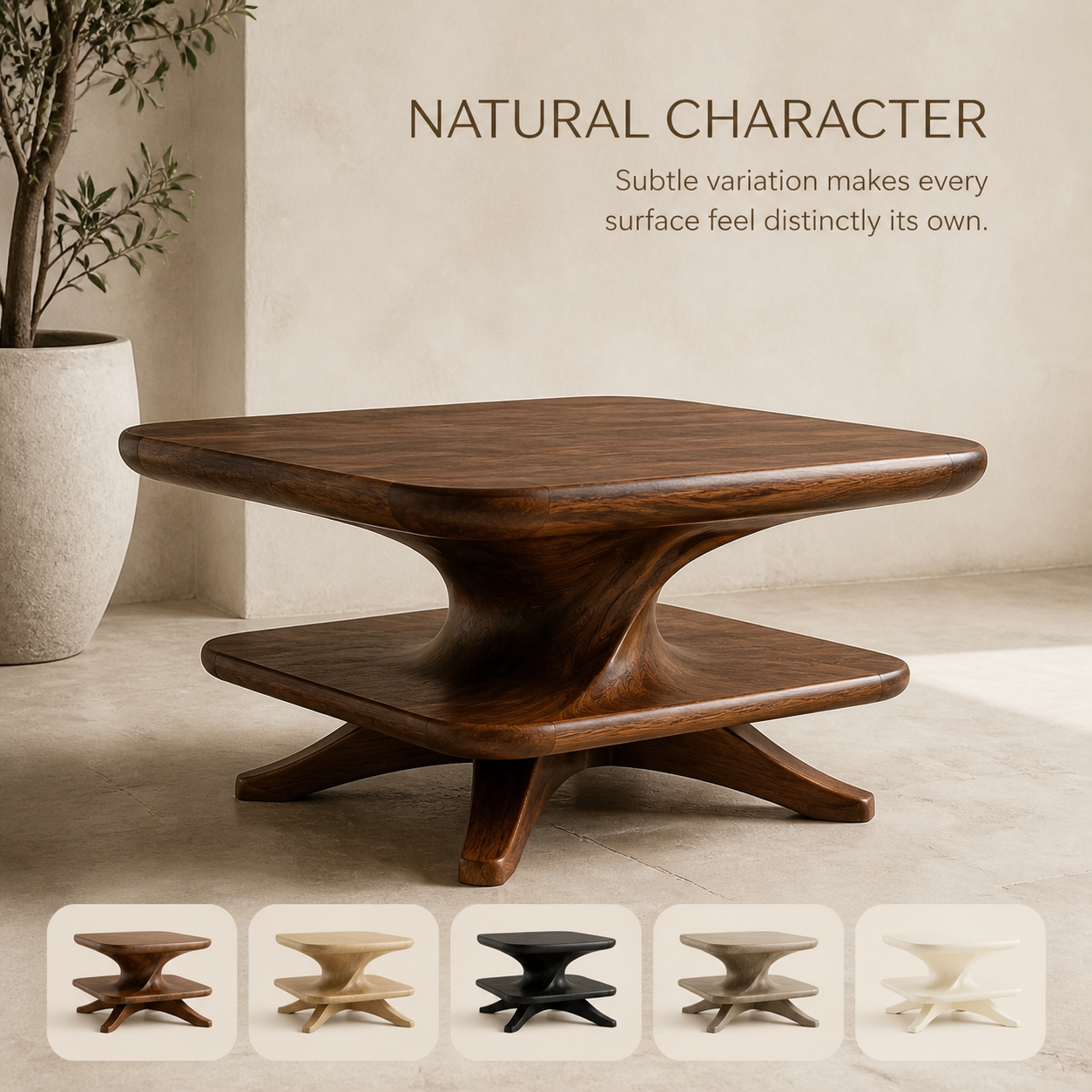 Brielle Sculpted Round Coffee Table - Design 314 - product image 05