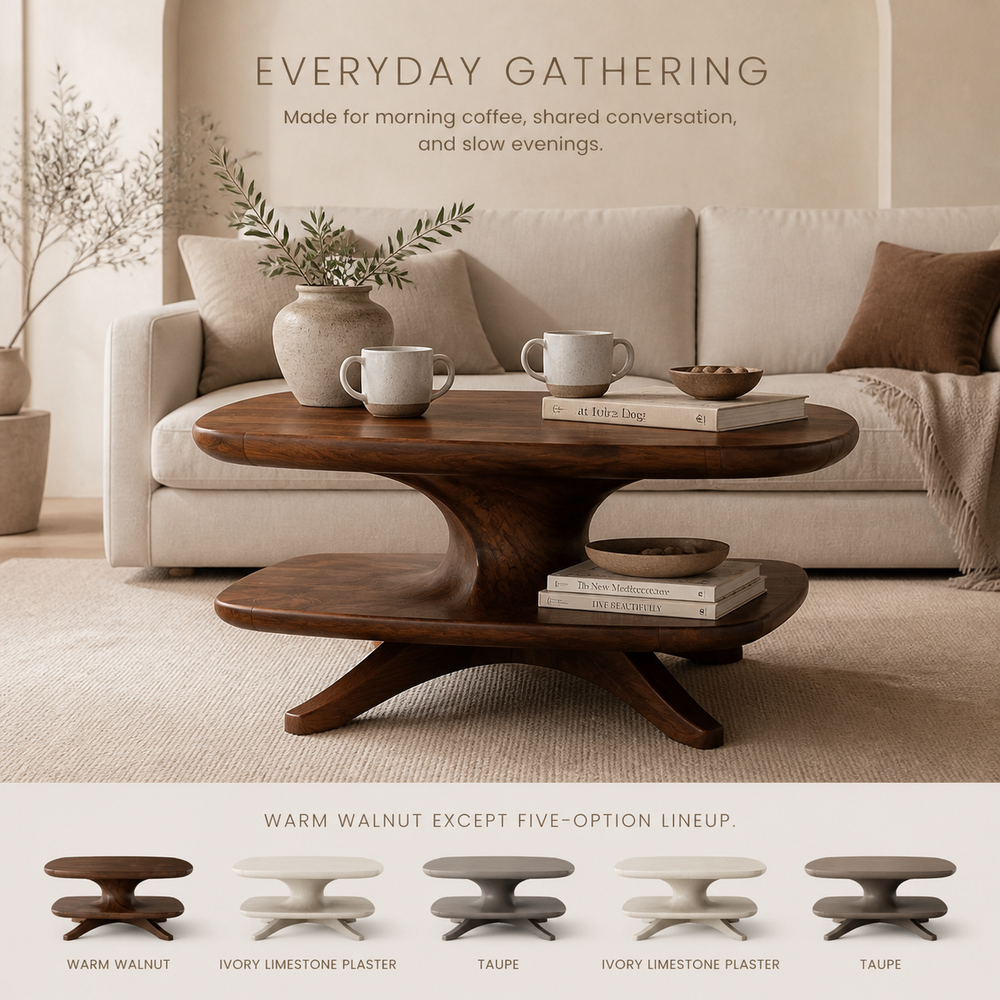Brielle Sculpted Round Coffee Table - Design 314 - product image 07