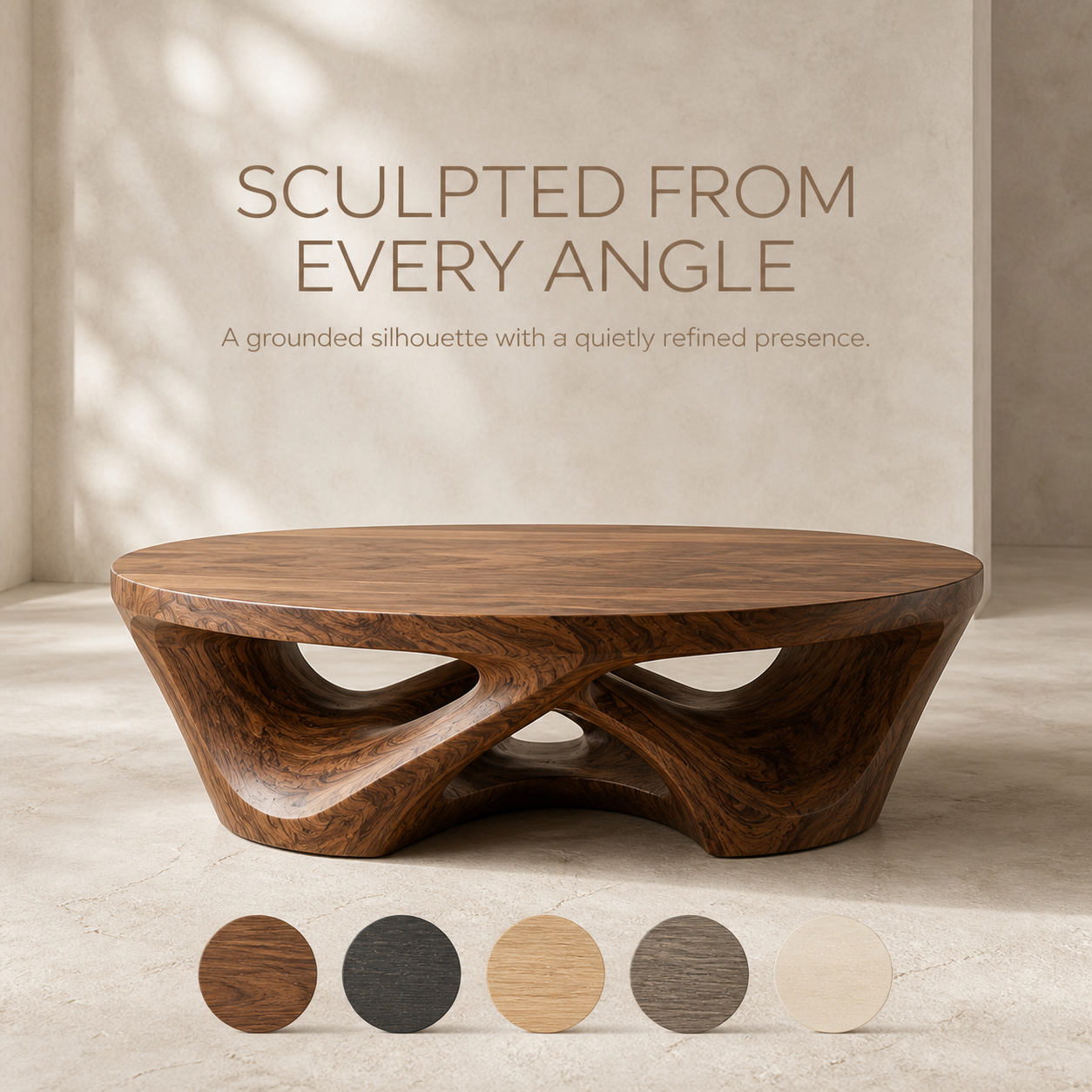 Orin Organic Round Coffee Table - Design 316 - product image 03