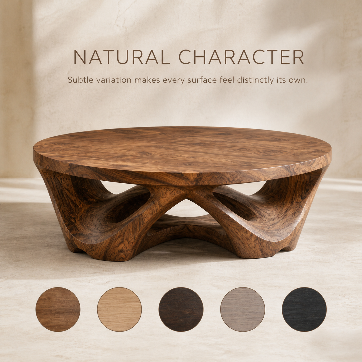 Orin Organic Round Coffee Table - Design 316 - product image 05