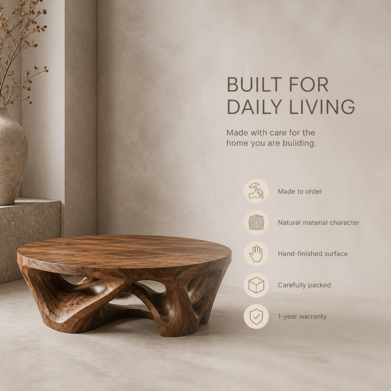 Orin Organic Round Coffee Table - Design 316 - product image 09