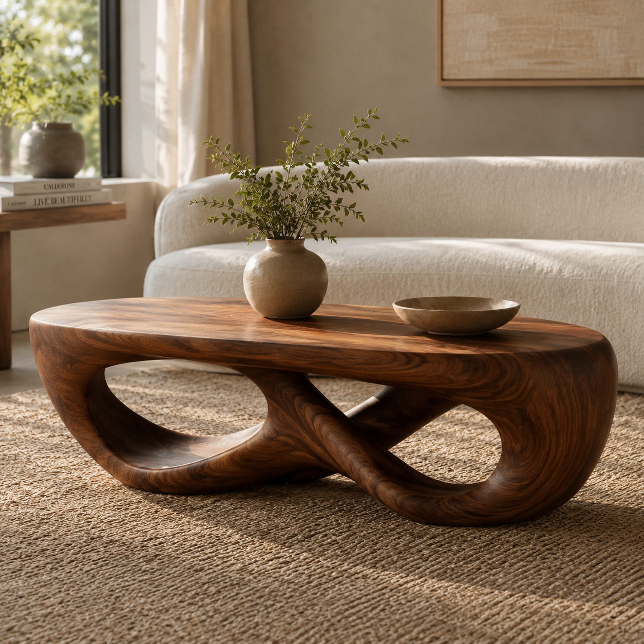 Alden Curved Wood Coffee Table - Design 320 - main view