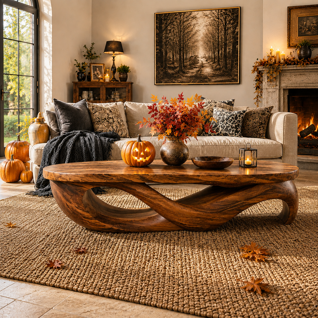 Marin Rounded Wood Coffee Table - Design 325 - main view