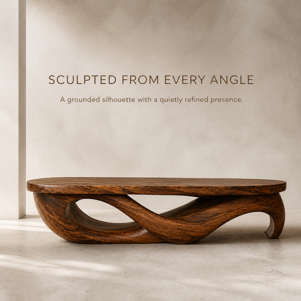 Marin Rounded Wood Coffee Table - Design 325 - product image 03