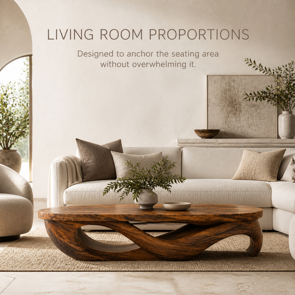 Marin Rounded Wood Coffee Table - Design 325 - product image 04