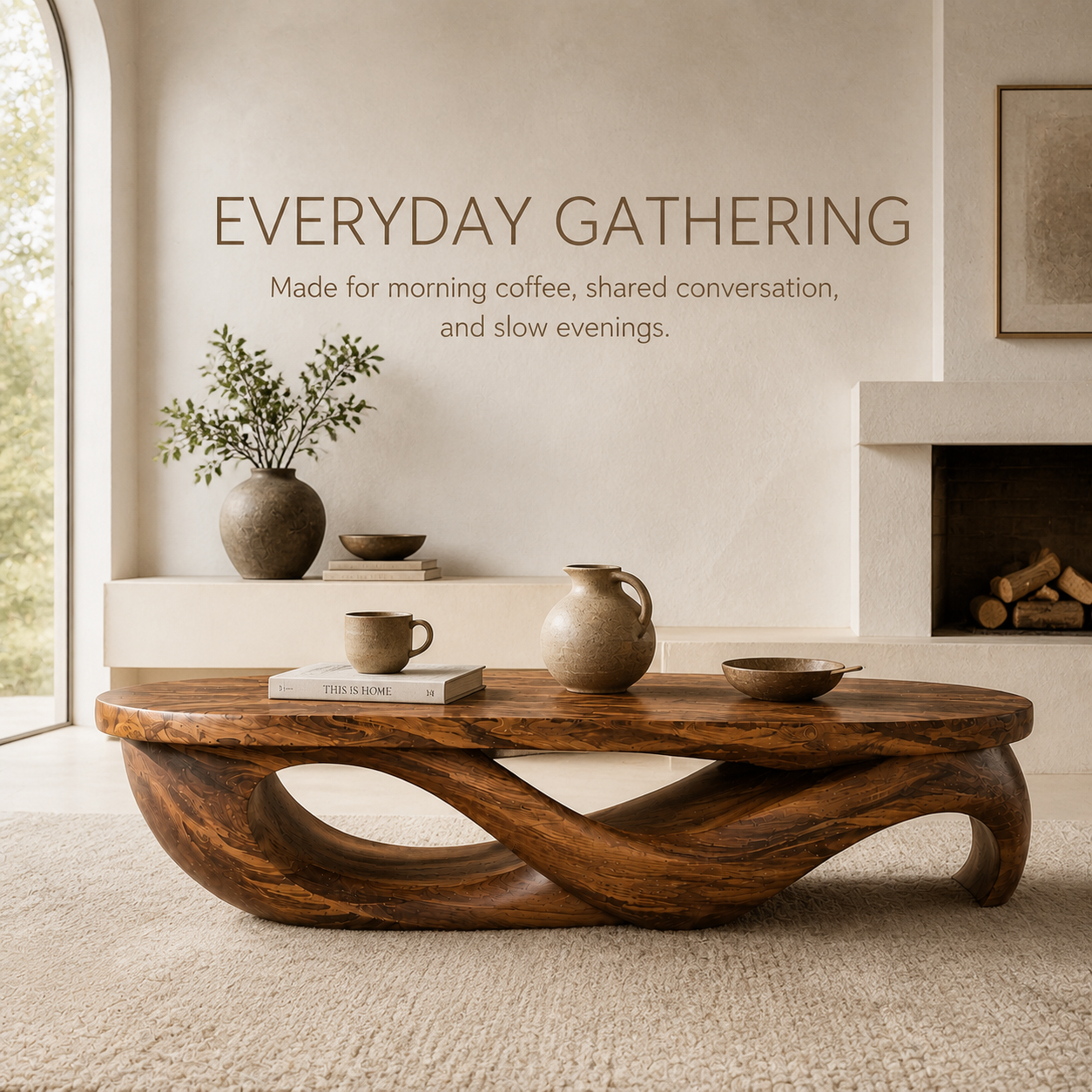 Marin Rounded Wood Coffee Table - Design 325 - product image 07