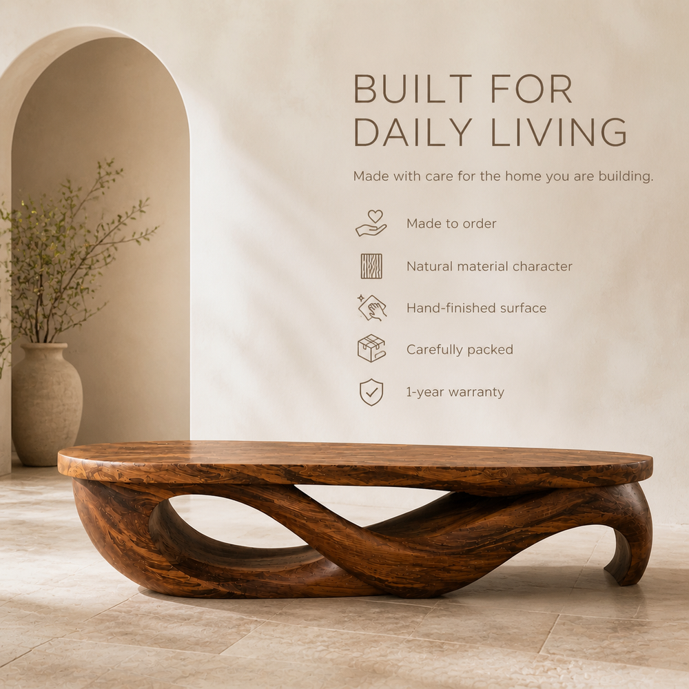 Marin Rounded Wood Coffee Table - Design 325 - product image 09
