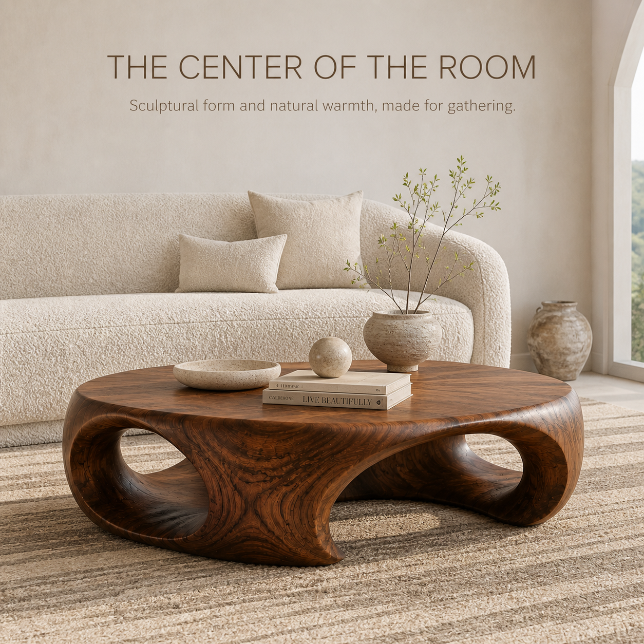 Vale Sculptural Round Coffee Table - Design 331 - product image 02
