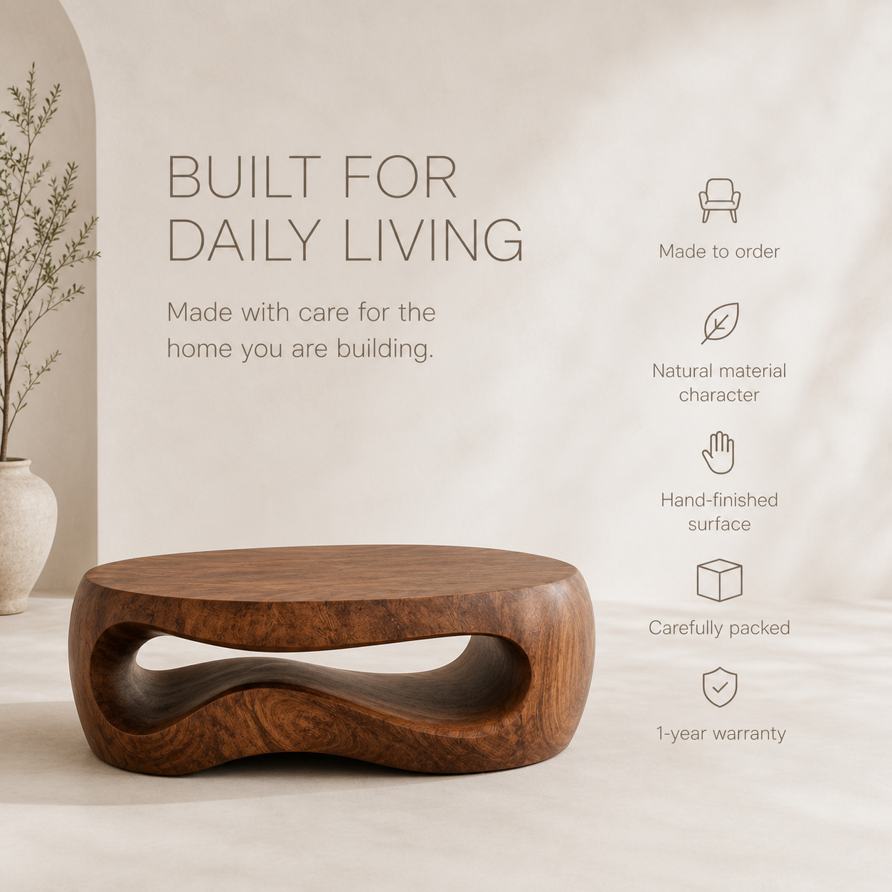Liora Warm Walnut Coffee Table - Design 333 - product image 09
