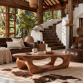 Arden Sculptural Solid Wood Coffee Table - Design 337 - main view