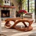 Calista Sculptural Solid Wood Coffee Table - Design 338 - main view