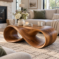 Elara Sculptural Solid Wood Coffee Table - Design 340 - main view
