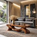 Veyra Sculptural Solid Wood Coffee Table - Design 341 - main view