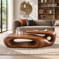 Soren Sculptural Solid Wood Coffee Table - Design 342 - main view