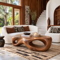 Nolan Sculptural Solid Wood Coffee Table - Design 344 - main view