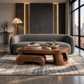 Talia Sculptural Solid Wood Coffee Table - Design 350 - main view
