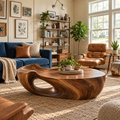 Maren Sculptural Solid Wood Coffee Table - Design 359 - main view