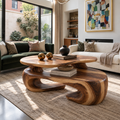 Seraph Sculptural Solid Wood Coffee Table - Design 367 - main view