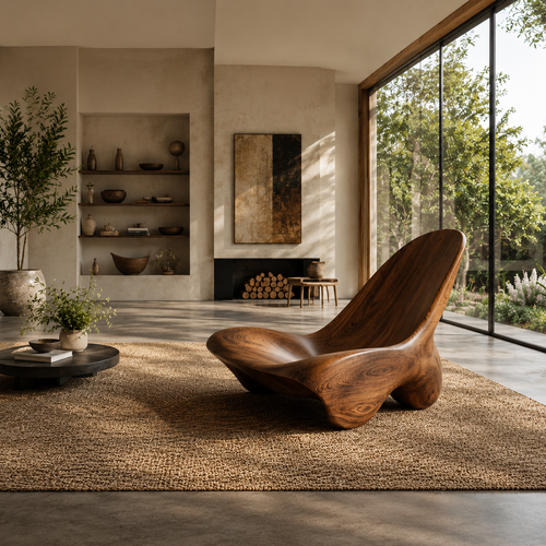 Alden Sculptural Wood Chair - Design 001 - main view