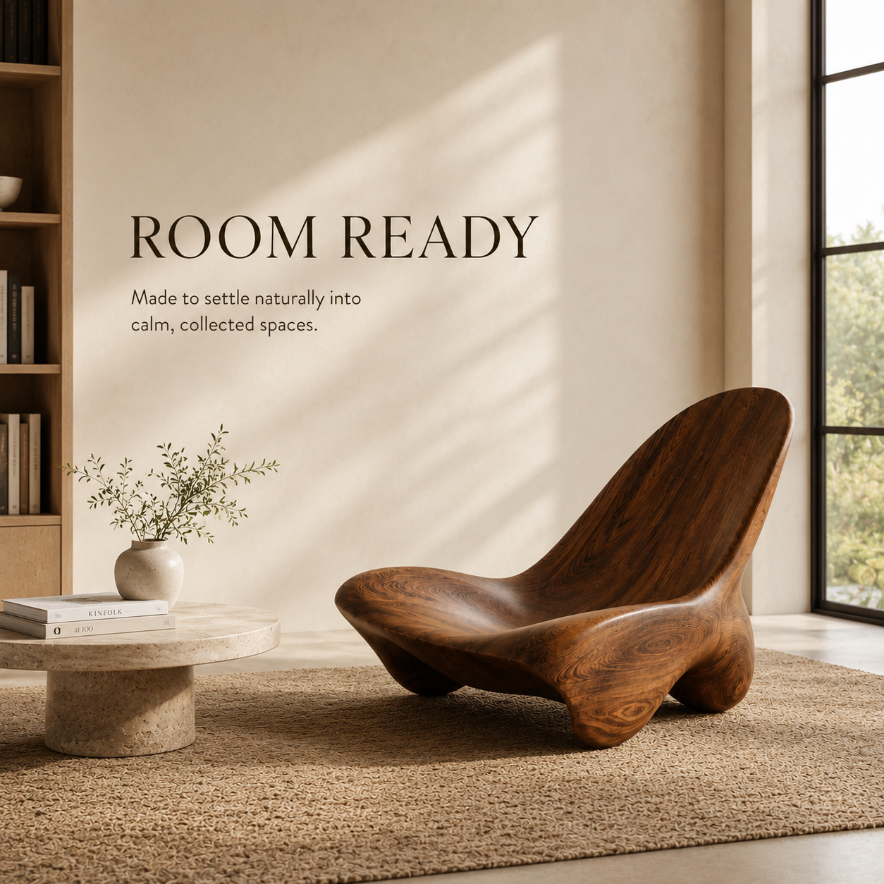 Alden Sculptural Wood Chair - Design 001 - product image 03