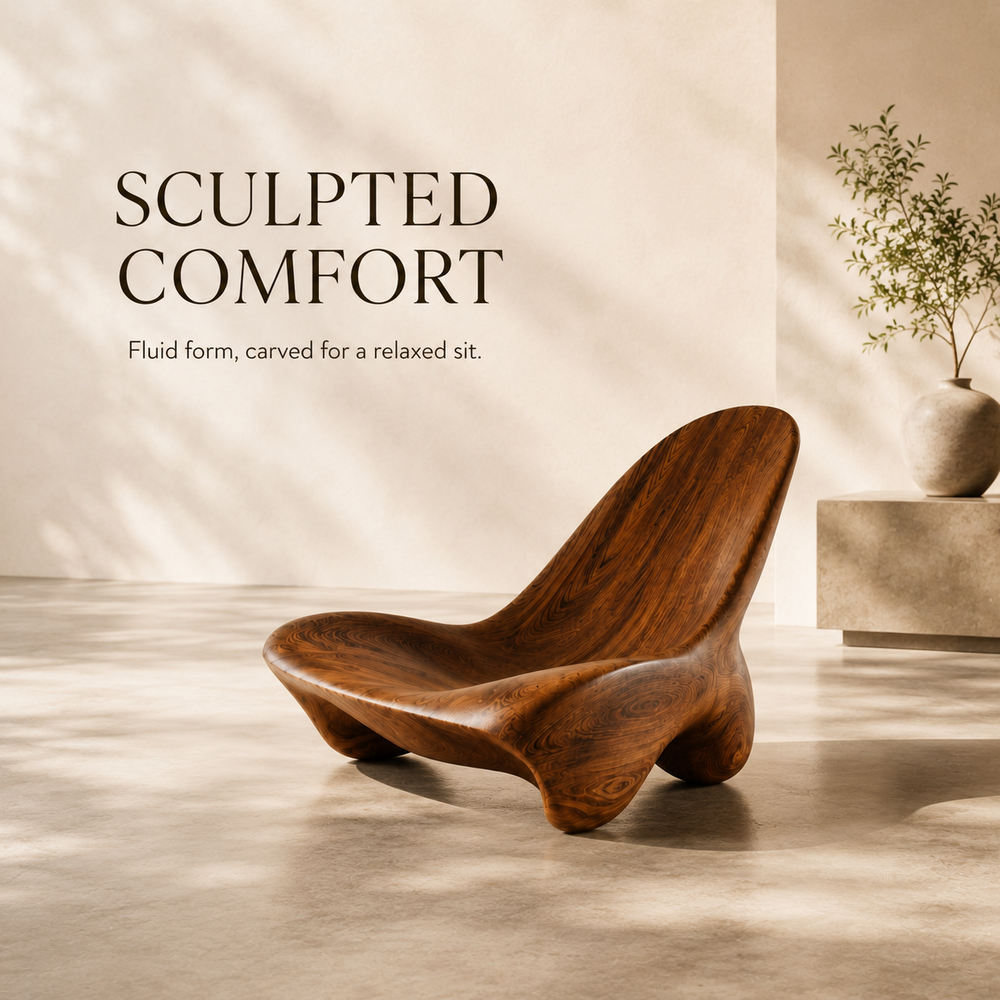Alden Sculptural Wood Chair - Design 001 - product image 05