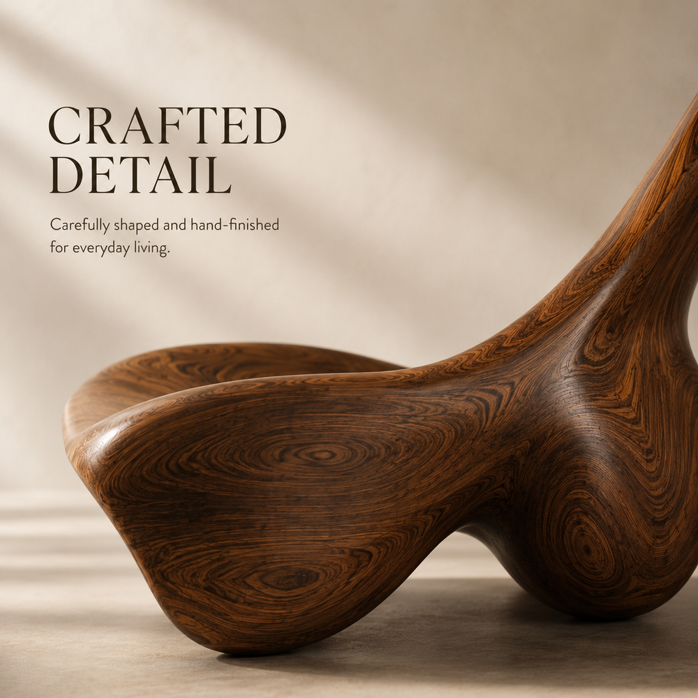 Alden Sculptural Wood Chair - Design 001 - product image 06