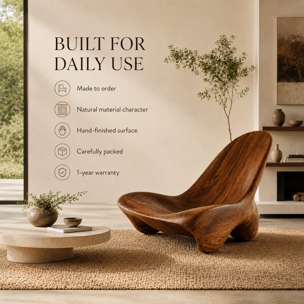 Alden Sculptural Wood Chair - Design 001 - product image 07