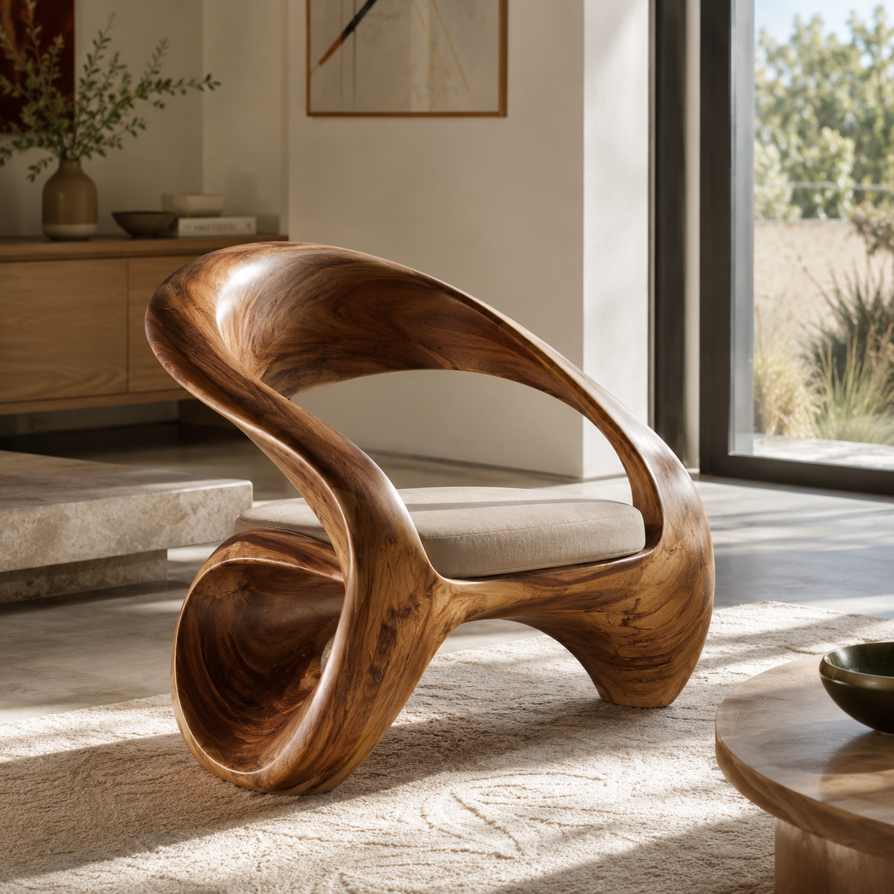 Mira Organic Lounge Chair - Design 002 - main view