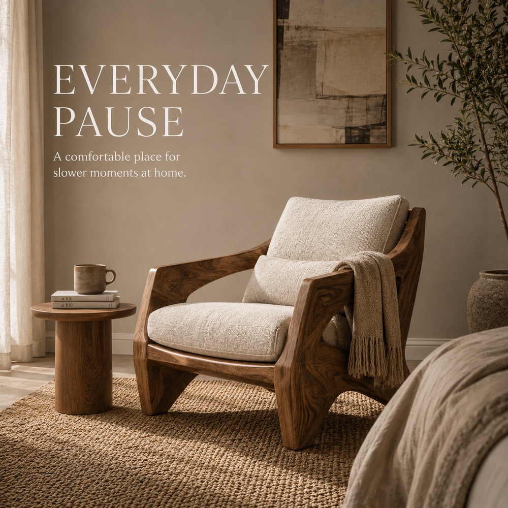 Liora Warm Walnut Accent Chair - Design 004 - main view