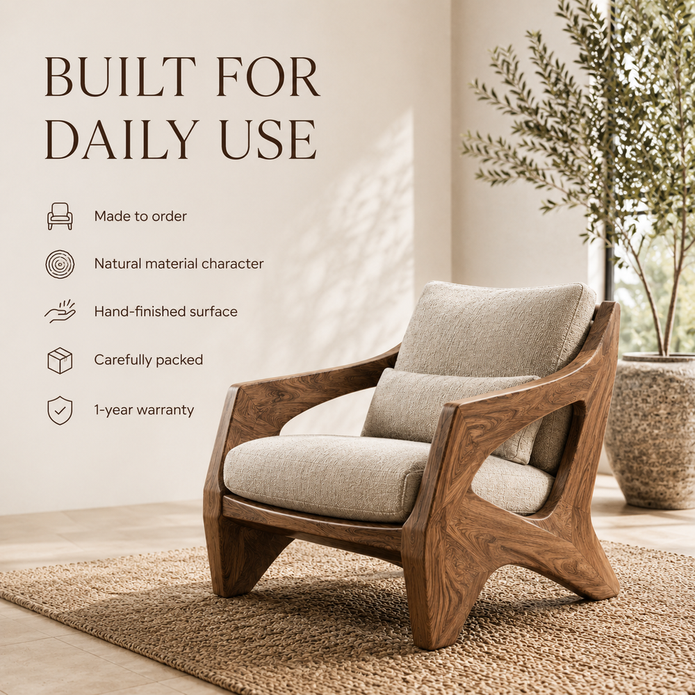 Liora Warm Walnut Accent Chair - Design 004 - product image 02