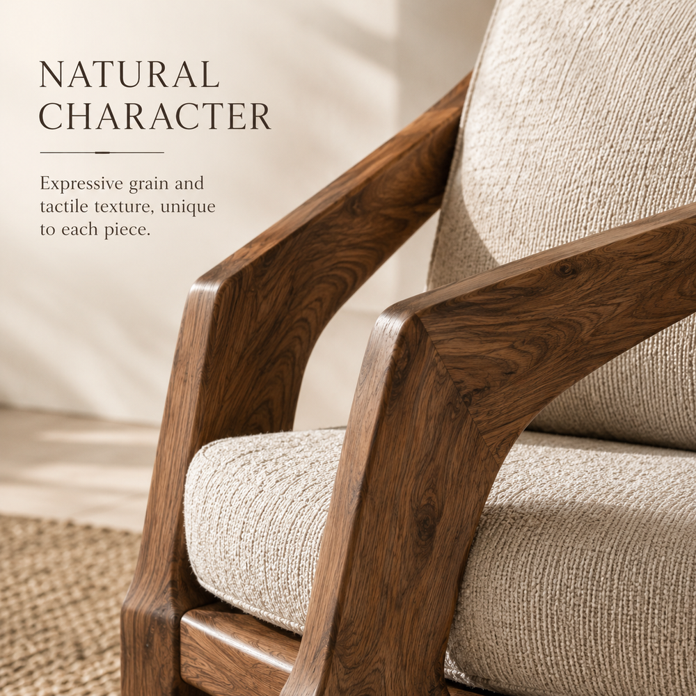 Liora Warm Walnut Accent Chair - Design 004 - product image 07