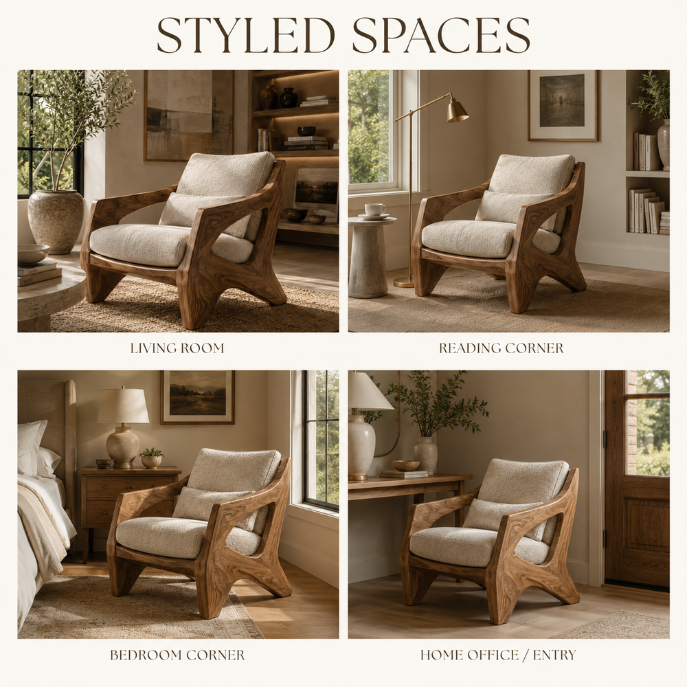 Liora Warm Walnut Accent Chair - Design 004 - product image 09