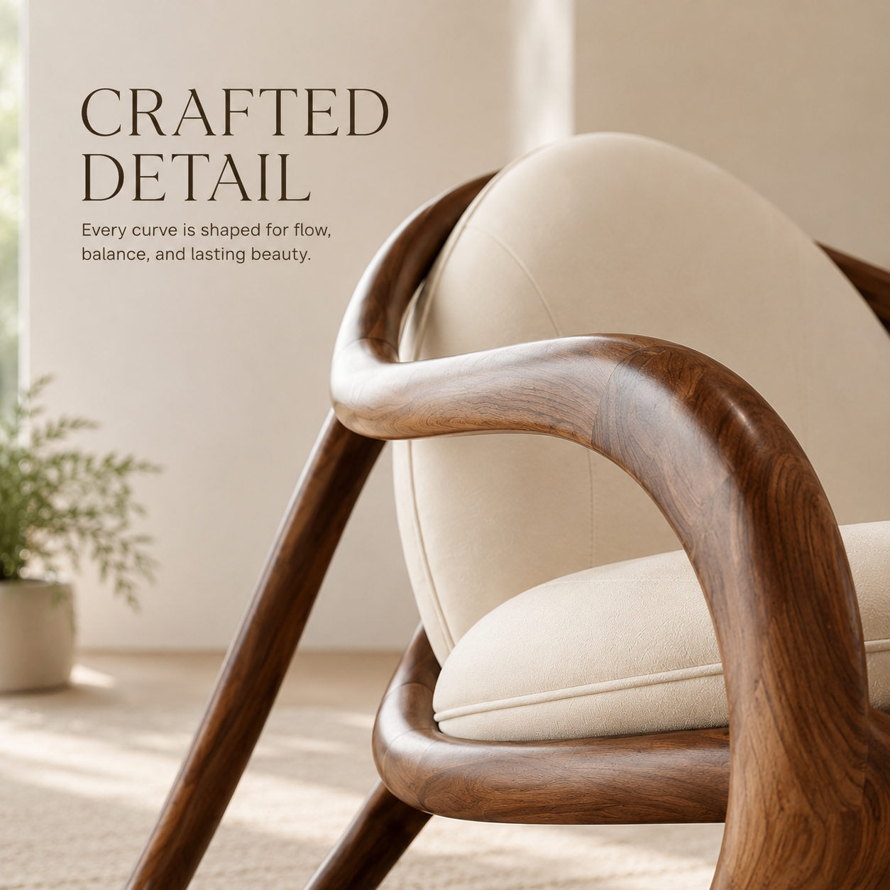 Brielle Sculpted Wood Chair - Design 010 - product image 03