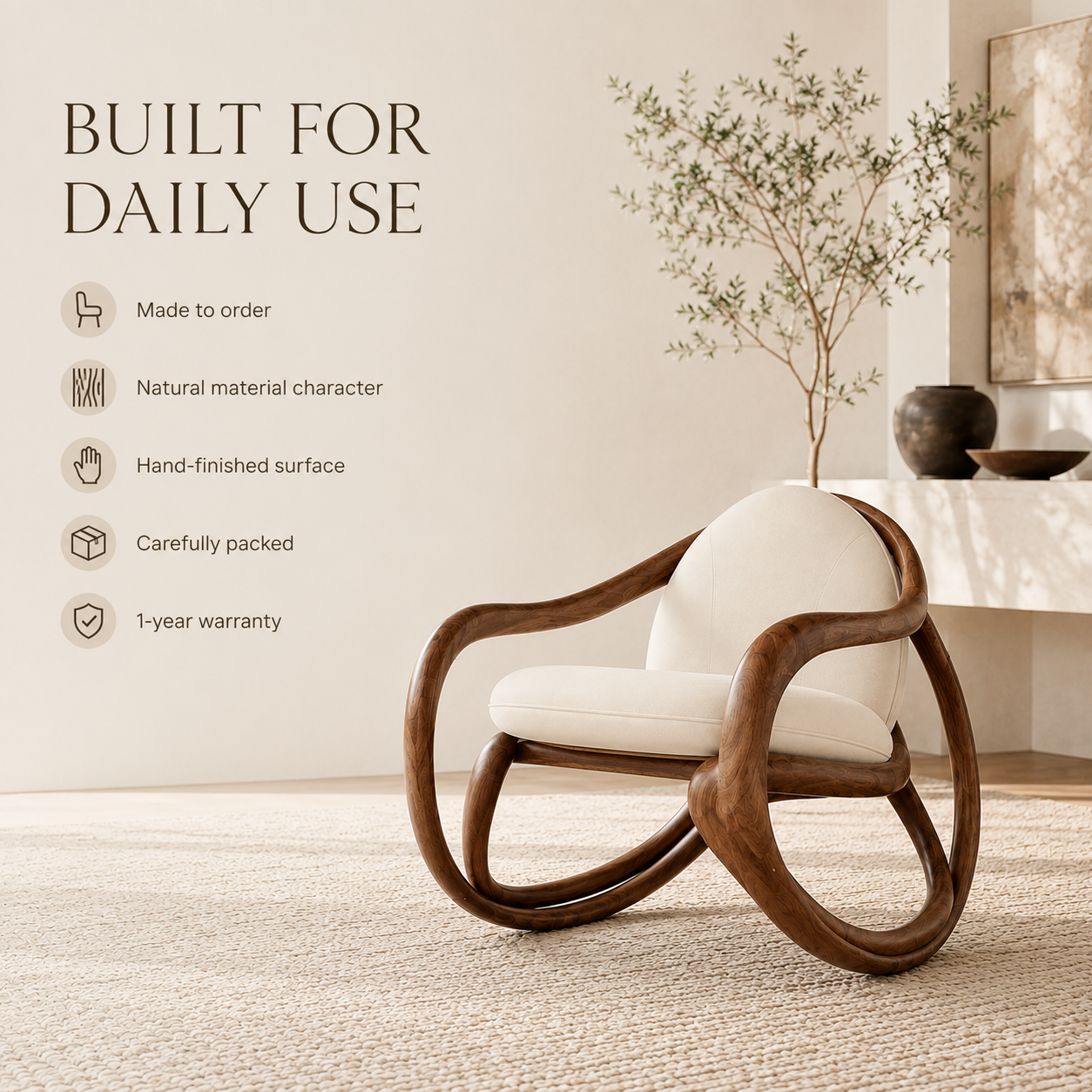 Brielle Sculpted Wood Chair - Design 010 - product image 05
