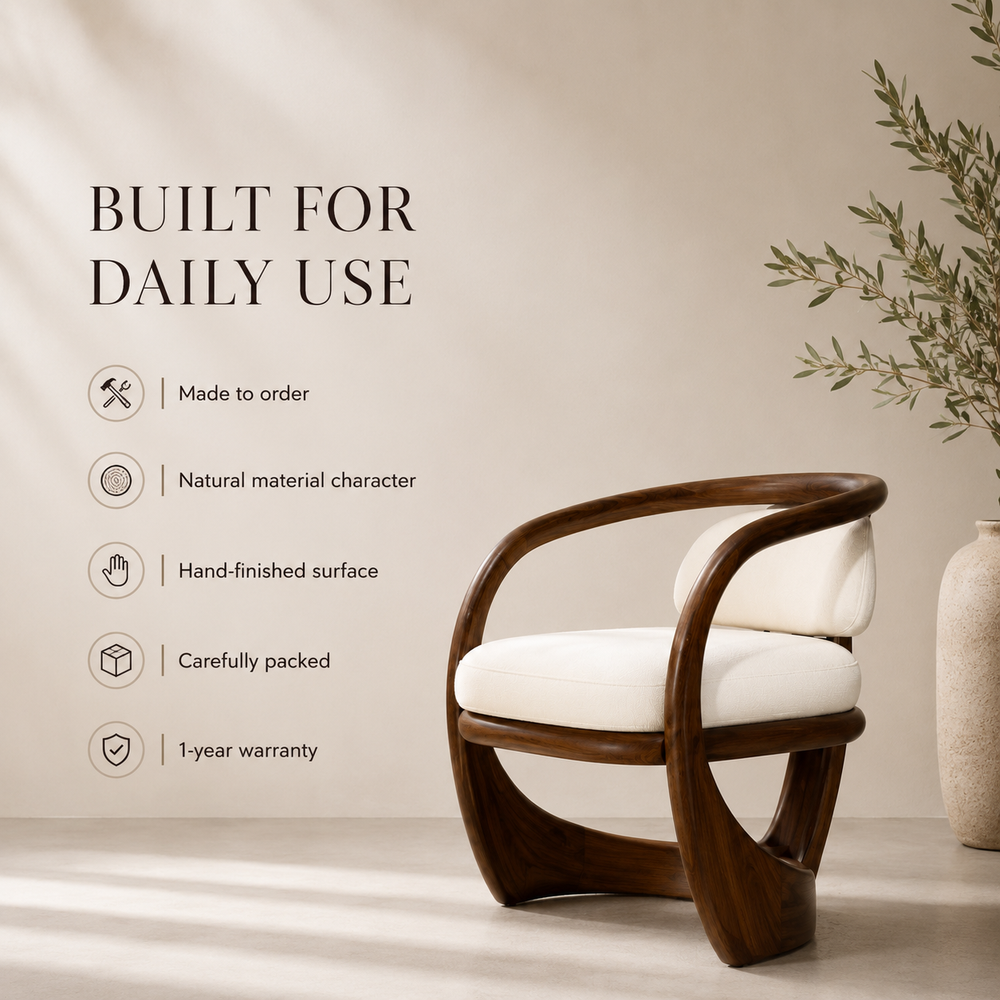Alden Sculptural Wood Chair - Design 011 - product image 05