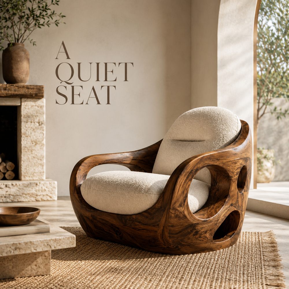 Liora Warm Walnut Accent Chair - Design 014 - main view
