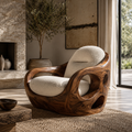 Liora Warm Walnut Accent Chair - Design 014 - main view