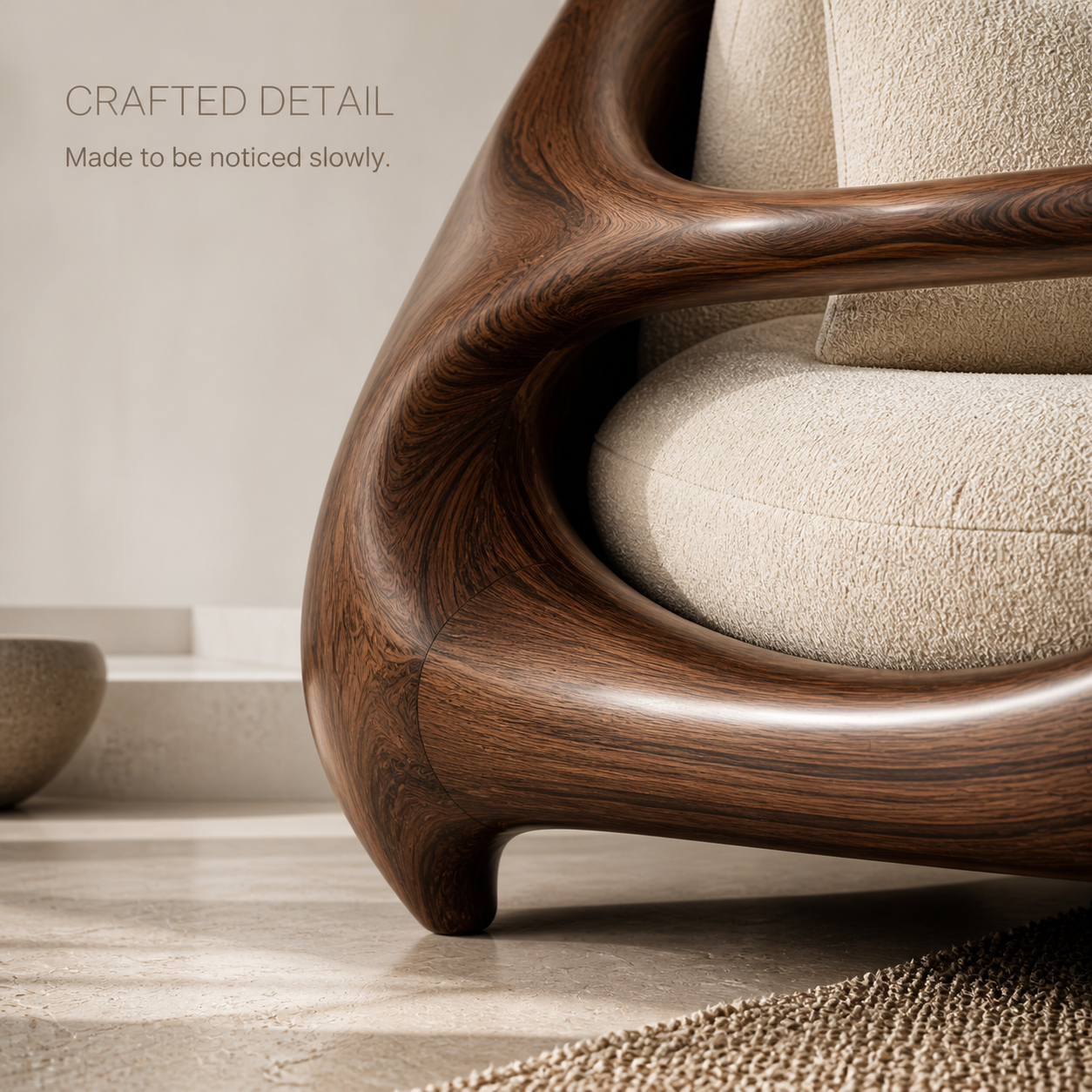 Alden Sculptural Natural Wood Lounge Chair - Design 019 - product image 06