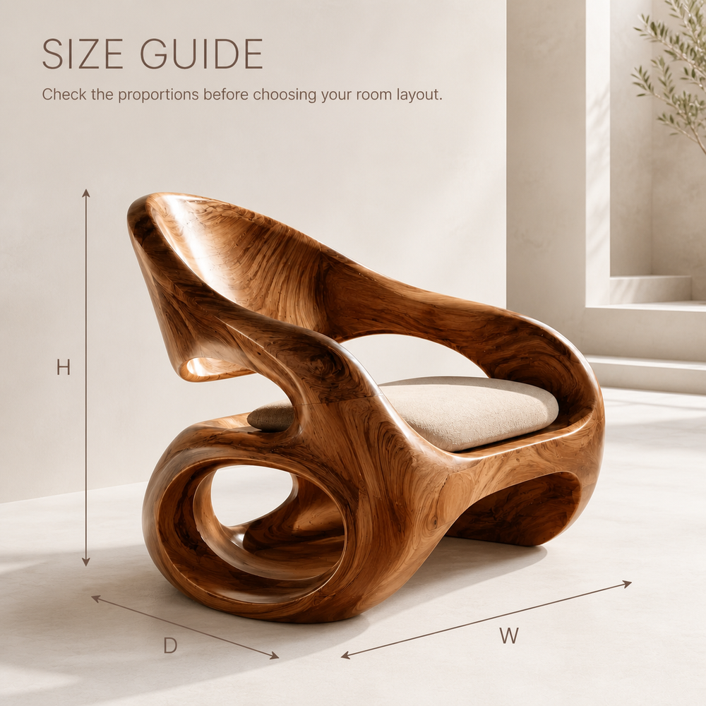 Alden Sculptural Natural Wood Lounge Chair - Design 020 - product image 08