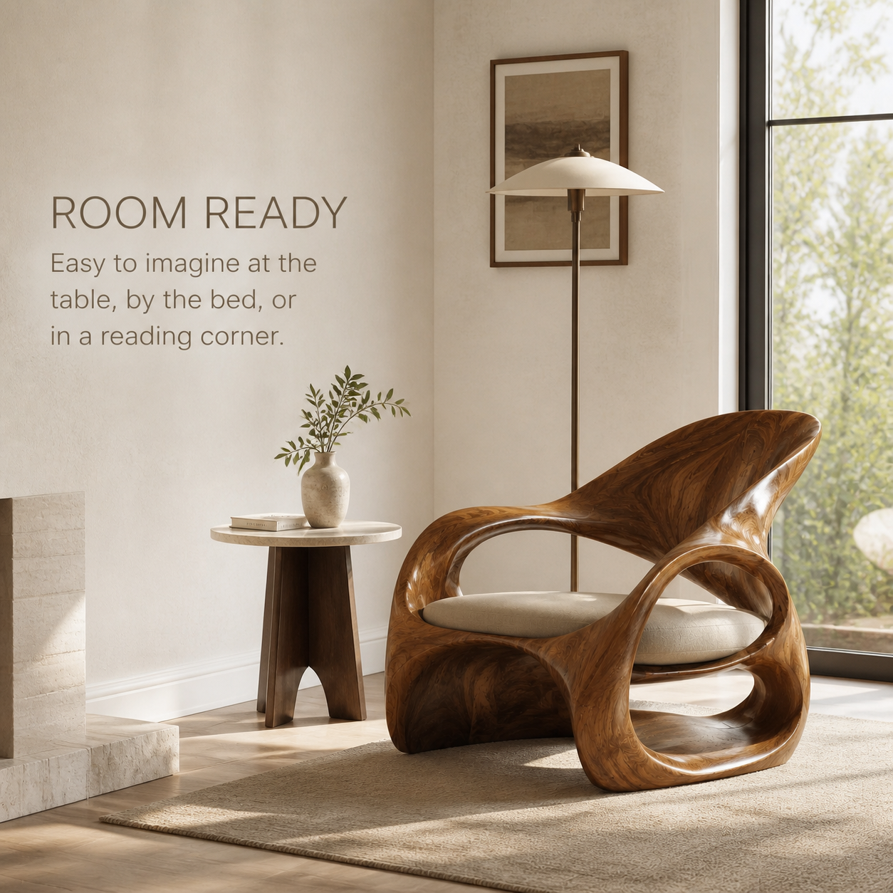 Mira Organic Natural Wood Lounge Chair - Design 021 - product image 04