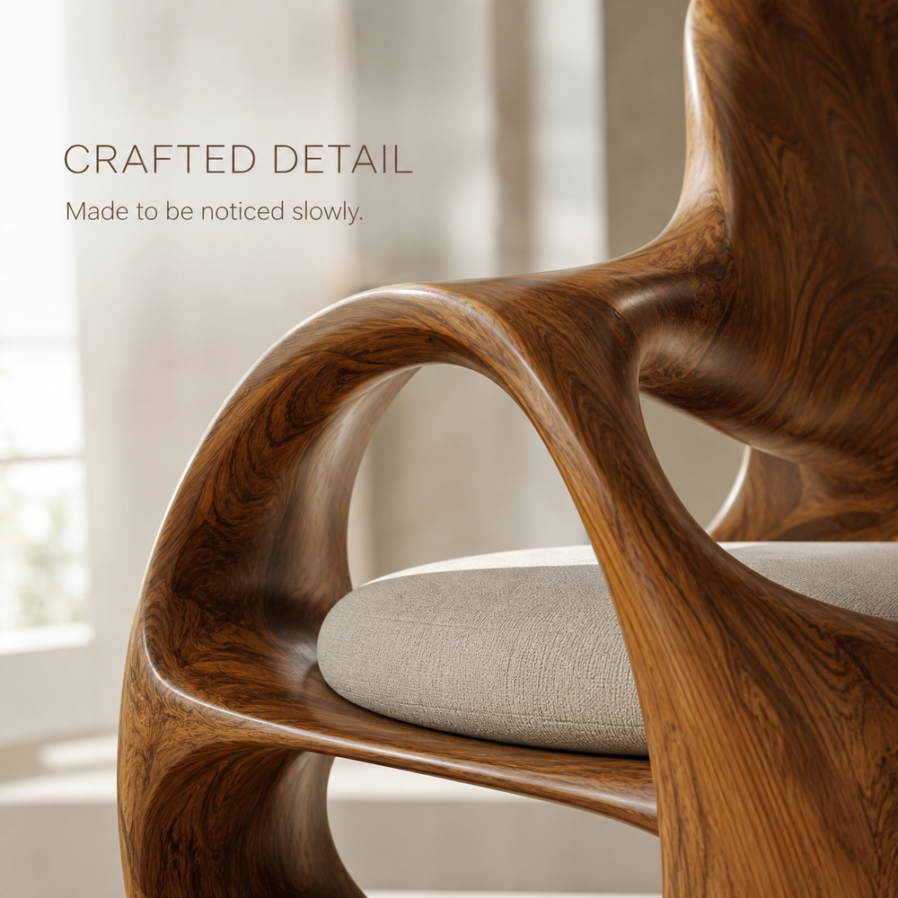 Mira Organic Natural Wood Lounge Chair - Design 021 - product image 06