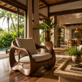 Rowan Hollow Form Natural Wood Chair - Design 022 - main view