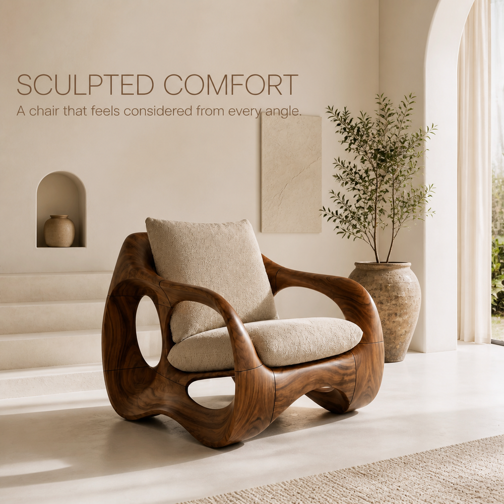 Rowan Hollow Form Natural Wood Chair - Design 022 - product image 03