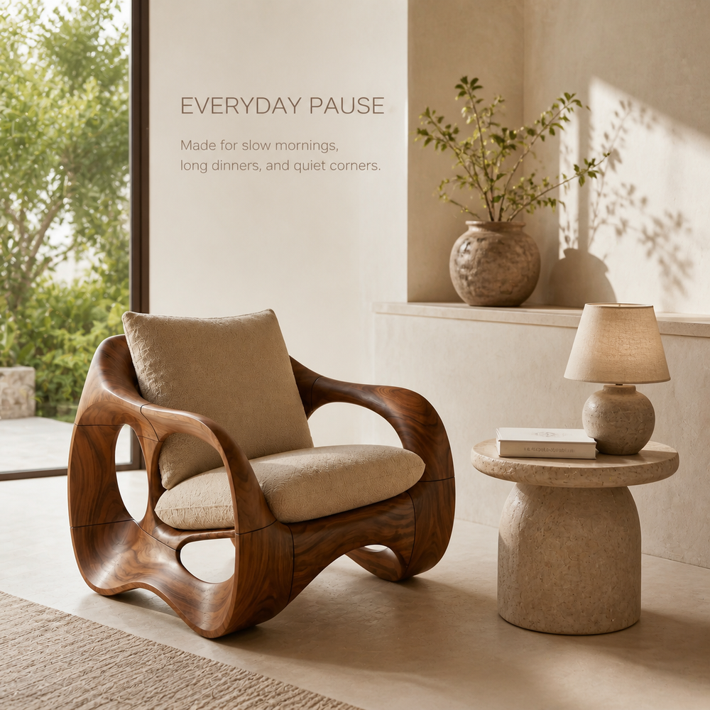 Rowan Hollow Form Natural Wood Chair - Design 022 - product image 07