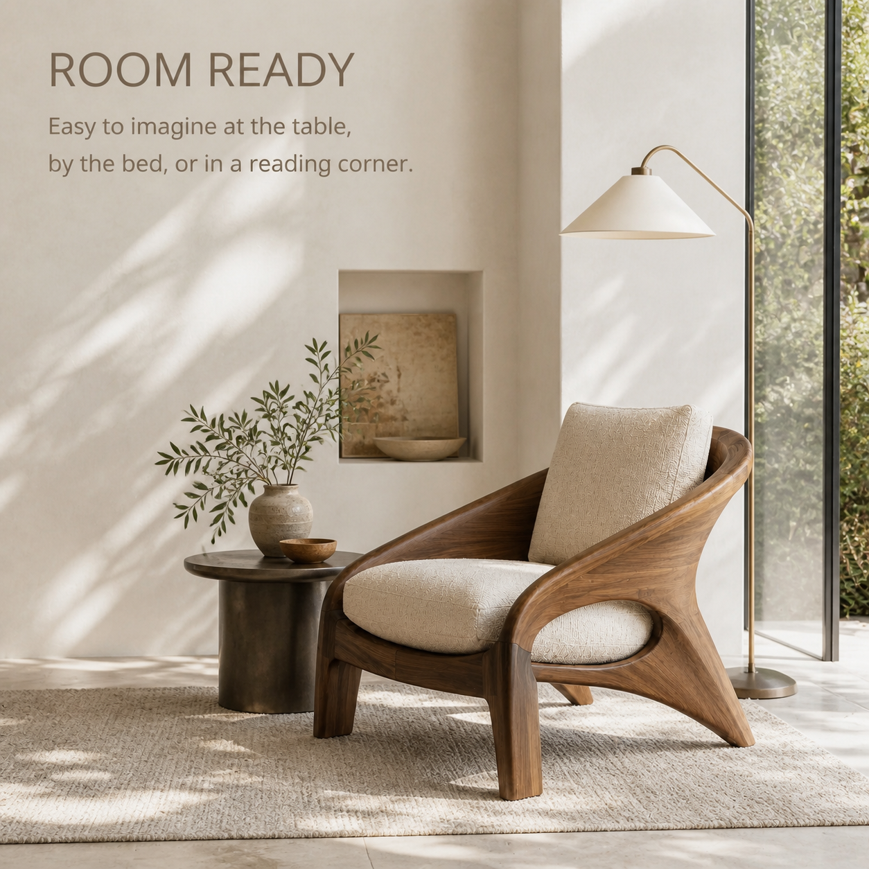 Liora Warm Natural Wood Accent Chair - Design 023 - product image 04
