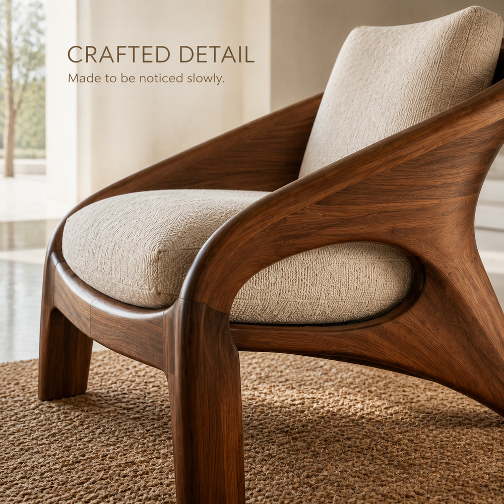 Liora Warm Natural Wood Accent Chair - Design 023 - product image 06