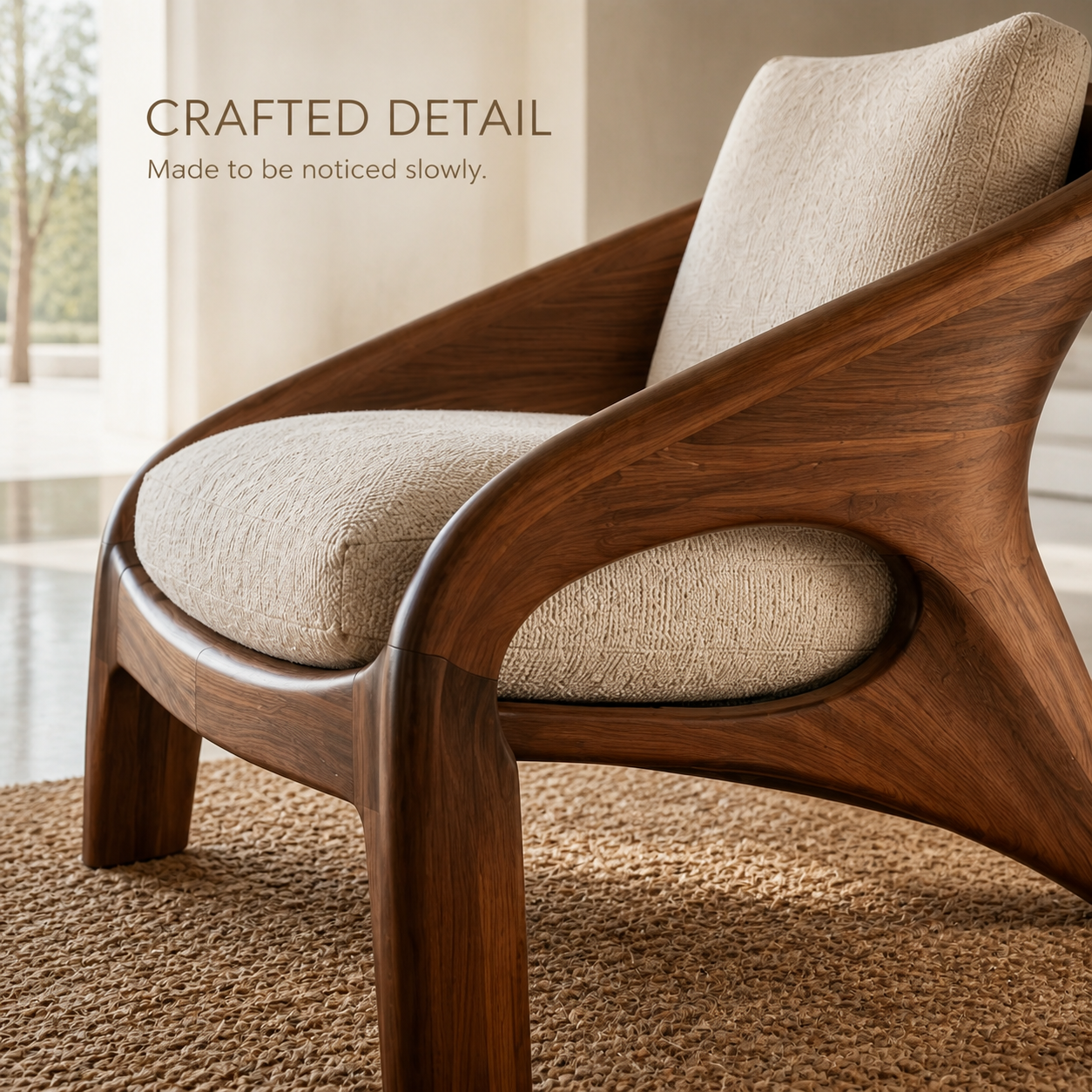 Liora Warm Natural Wood Accent Chair - Design 023 - product image 06